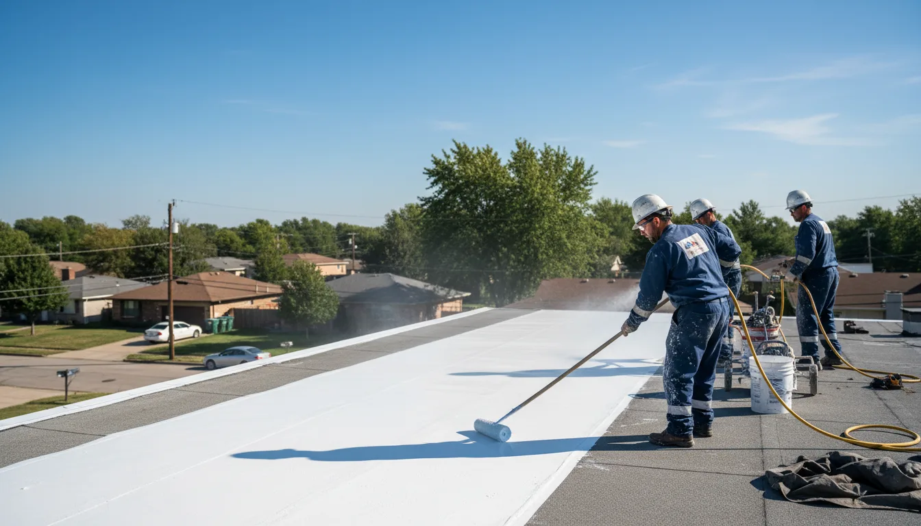 Commercial roof coating in What Cheer, IA near me